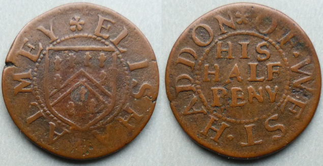West Haddon, Elisha Almey halfpenny token